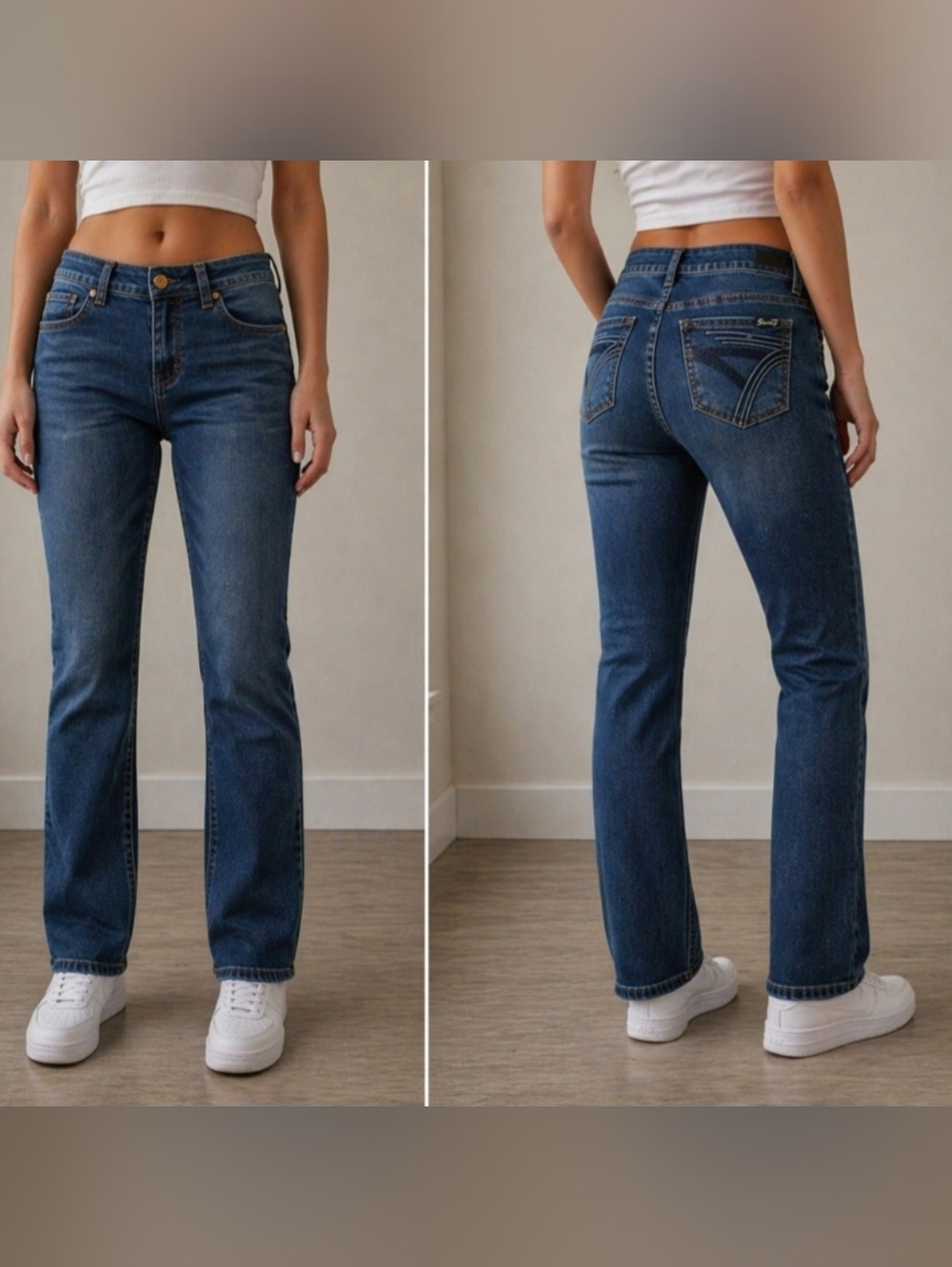 Seven Denim Classic High-Rise Straight Women's Jeans - Dark Blue